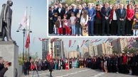 23 Nisan Bayramında Atatürk Anıtına Çelenk Sundular