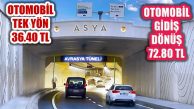 Avrasya Tüneli Geçiş Ücretine Zam: Tek Yön 36 Lira
