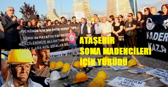 Ataşehir’de SOMA Madencileri İçin Sessiz Yürüyüş