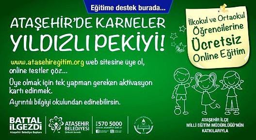 Ataşehir Belediyesi ‘Online Eğitim’ Hizmeti Başlattı