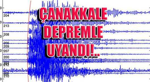 Çanakkale’de Korkutan Depremler!