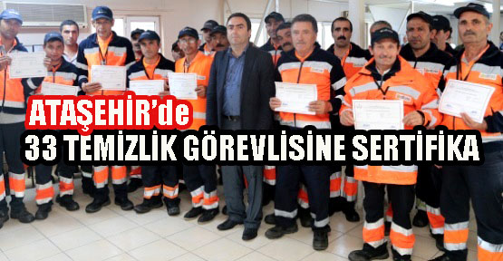 Ataşehir Belediyesi’nde 33 Temizlik İşçisine Okuma-Yazma Sertifikası