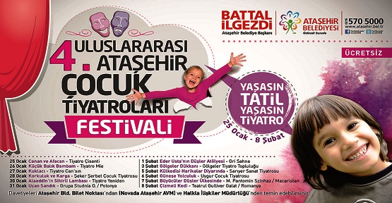 4. Uluslararası Ataşehir Çocuk Tiyatroları Festivali başlıyor