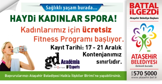Ataşehir Belediyesi Kadınları Spora Çağırıyor